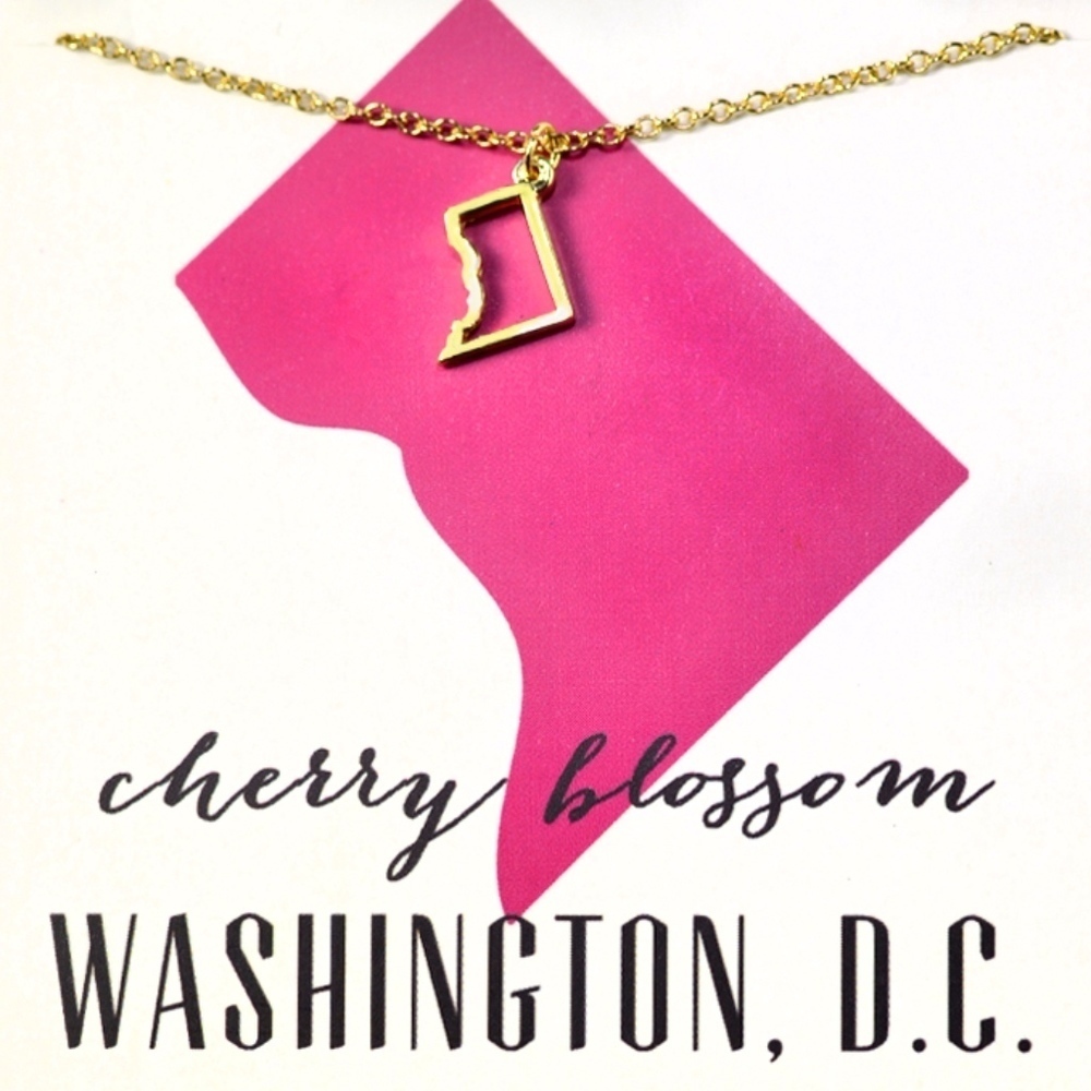 Lucky Feather Washington D.C. State Necklace